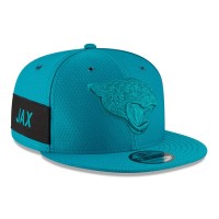 Men's Jacksonville Jaguars New Era Teal 2018 NFL Sideline Color Rush Official 9FIFTY Snapback Adjustable Hat 3062747